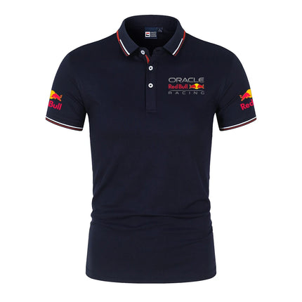 Red Bull Logo Racing Team Men Polo Shirt Summer Short Sleeve Male Polos T-shirt 2025 New Casual Men's Clothes Tees Tops