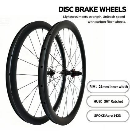 Gravel Wheelset 700c Carbon Road Wheels Clincher Disc 38/45/50mm Depth 28mm Width 36T Ratchet Center Lock UD Matte for Road Bike