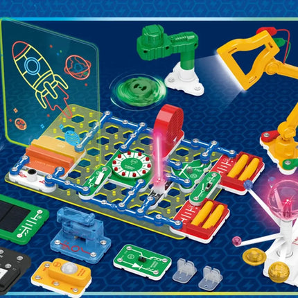 STEM Education Building Blocks Electronic Science Physics Technology Experiment New Toy Set Gift for Children Birthday