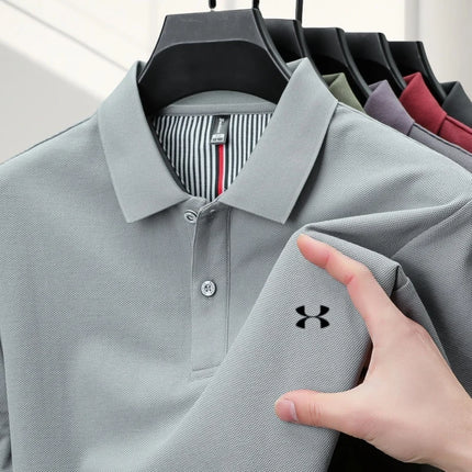 Luxury Men Brand Exquisite Simple Embroidery Hot Selling POLO Shirt Summer New Item 100% Cotton Comfortable Breathable Short Top