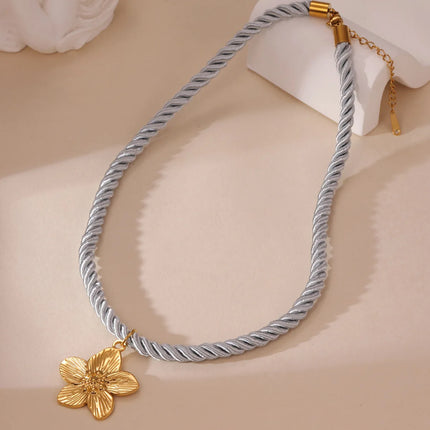 20Pcs Exaggerated Boho Metal Necklace Women Handmade Vintage Rope Nylon DIY Jewelry Making Accessories Wholesale