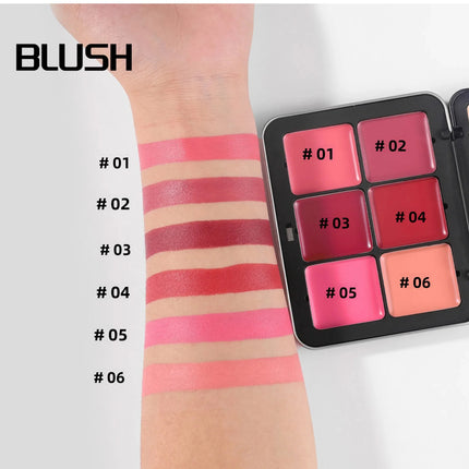 Waterproof Cream Blush Palette 12 Color Matte Long Lasting Natural Concealer Foundation Highlighter Contour Stick Makeup