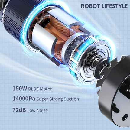 2026 High End Cordless Wet Dry Handheld Steam Vacuum Cleaner RL9Max 14000Pa Strong Suction Brushless Low Noise Work Time 40mins