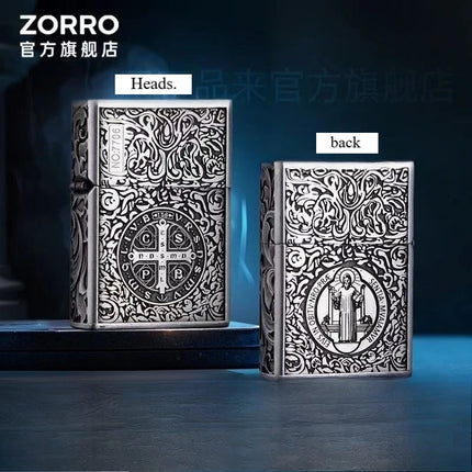 ZORRO Black Titanium Constantine Kerosen Lighter, Personalized Thickened Armor, Gift for Boyfriend Gadgets for Men