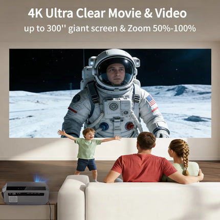 4K 3800 ANSI native full hd video projector 2.4+5G wifi auto focus android TV movies video projector NFC daytime home theater