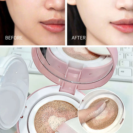 3-In-1 Air Cushion Compact Cream Hydrated High Coverage Foundation Natural Isolate Brighten Concealer BB Cream KoreanMakeup Base