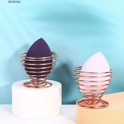 Elegant Stainless Steel Beauty Sponge Stand - Hygienic, Space-Saving Makeup Egg Holder & Dryer