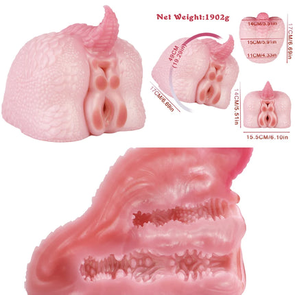Big Animal Silicone Dog Mouth Male Masturbator Pocket Pussies Stroker Soft Deep Throat with 3D Textured Realistic Sex Toy ForMan