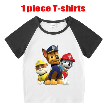 Child T-Shirt for Boys Girls Kids Shirts Baby Short Sleeve PAW Patrol Print T-Shirt Toddler Cotton Cartoon Tee Tops Clothing
