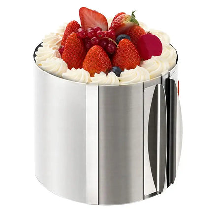 Stainless Steel 16-30cm Telescopic Mousse Ring Round Mold Rustproof Adjustable With Scale Heightened Cake Rings For Baking