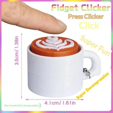 Strawberry Cake Model Keychain 1Pcs Calming Fidget Toy for Anxiety Stress Relief Finger Button Bag Charm for Girls