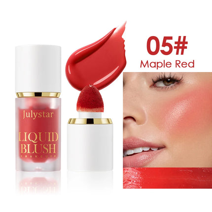 6 Color liquid powder blusher is durable and natural, easy to mix, light in texture, suitable for all skin colors, and suitabl