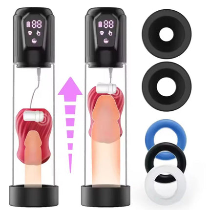 Electric Penis Pump With 5 Suction Modes Automatic Male Masturbator Cup LCD Pumps Penis Enlargement Adult Sex Toys For Men