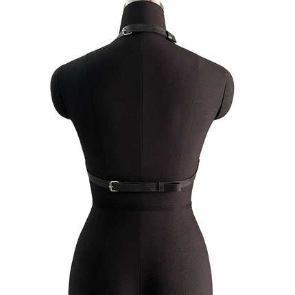 Women Sexy PU Leather Chest Harness Fetish Erotic Chest Harness Gothic Punk Rock Bar Hopping Clothing Accessories