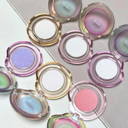 RMT Chameleon Highlight Pink Purple Fine Powder Cream Blusher Shiny ROMATIC Face Brighten High Gloss Integrated Plate Makeup