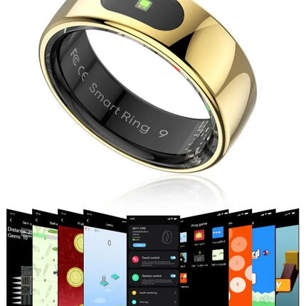 R08 Smart Ring Men Women Touch Control Function IP68 5ATM Waterproof Step Count Multi Sport Health Monitor Heart Rate Smart Ring
