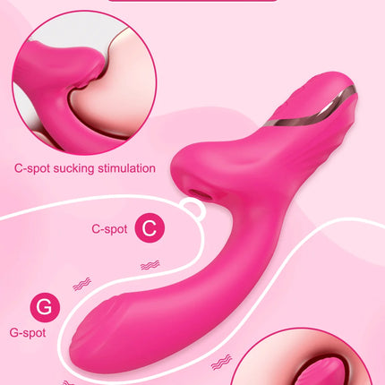 Powerful Sucker Vibrator Female Sucking Oral Clitoris Vagin Nipple Stimulator Massager Masturbation Adults Sex Toys for Women