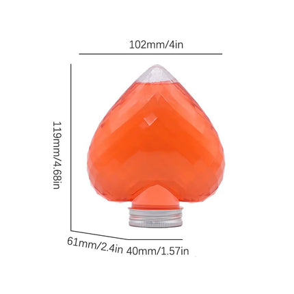 10Pcs 300ml Plastic Heart Shape Bottles For Drinks Storage Containers Drinking Water Bottles Plastic Water Bottle With Lids Caps