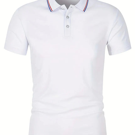 2025 Hot Sale Men's Summer Casual Breathable Comfortable Polo Shirt Men's Solid Color High Quality Short Sleeve T-Shirt