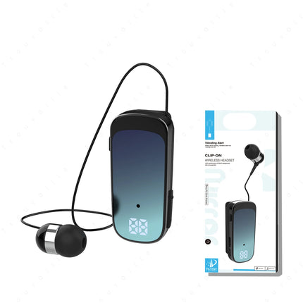 K65 Fashion Bluetooth Headset Business Retractable Lavalier Type Earphone Single Ear Hands Free with Wire Super Long Standby