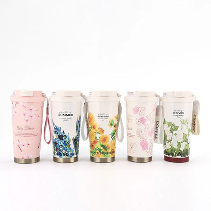 Stainless Steel Tumbler Vacuum Flasks Insulated Coffee Cups Leakproof Lid Travel Mug for Tea Thermos Cup Thermal Water Bottle