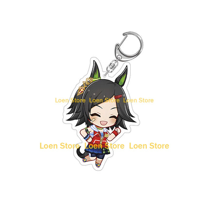 Uma Musume Pretty Derby Tokai Teio Silence Suzuka Gold Ship Mejiro McQueen Vodka Daiwa Scarlet Chibi  Acrylic keychain pendant