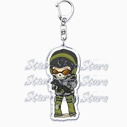 Hot Military Game Ghost Chibis Keychains for Accessories Cod Soldier Soap Simon Riley Keyring Jewelry Fans Friends Gaming Gifts