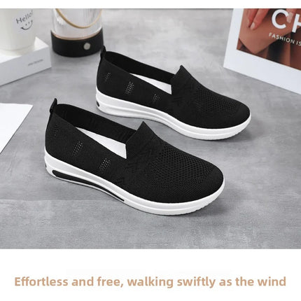 Spring New Women's Sports Shoes, Fashionable, Breathable, Lightweight, Non-slip, Wear-resistant, Casual Sports Shoes, Flat Shoes