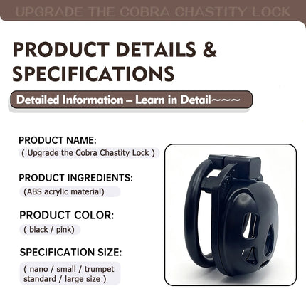 Chastity Lock Viper Chastity Lock  5.0 Sex Toys SM Products Lover's Festival Sexual Abuse Bondage Chastity Cage Sexual Rest
