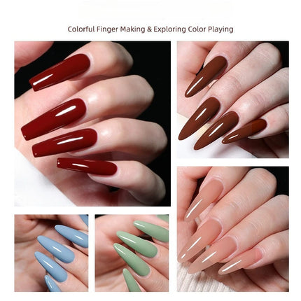 Colored Square Bottle Nail Varnish Gel 60 Colors Gloss Matte Ice-clear Nail Polish Fruit Green Nail Art Soak Off UV Gel Lacquer