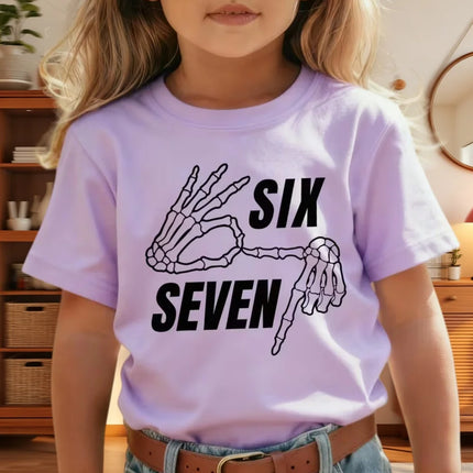 67 Meme T-Shirt for Boys Girls Fashion Splashed Ink 3D Print Girl Short Sleeve Tees Round Neck Tops Loose Children's Clothing