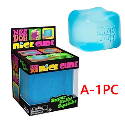 2026 Trending Nee Doh Jellyfish & Cube Squish Toy, Soft Jelly Squeeze Stress Relief Fidget Toy, Sensory NeeDoh for Kids & Adults