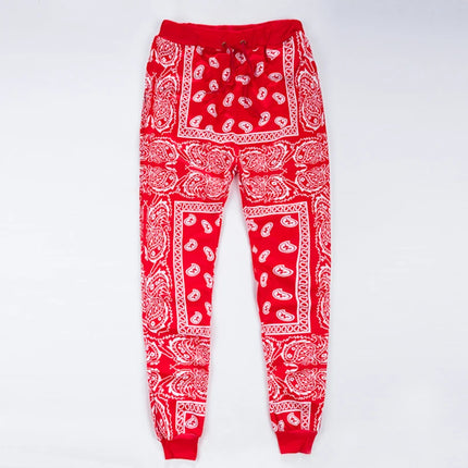 Polyester Bandana Paisley Pant Jogger Men Women Sweatpants Tracksuit Harajuku Trousers Spring Hip Hop StreetwearA1