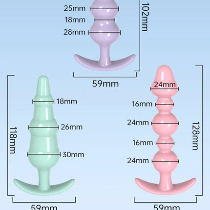 5pcs Silicone Anal Plug Jewelry Base Beginner To Expert Butt Plug,Adult Toys Tail Female/Male Dildos Sex Toy Couples Adults Game