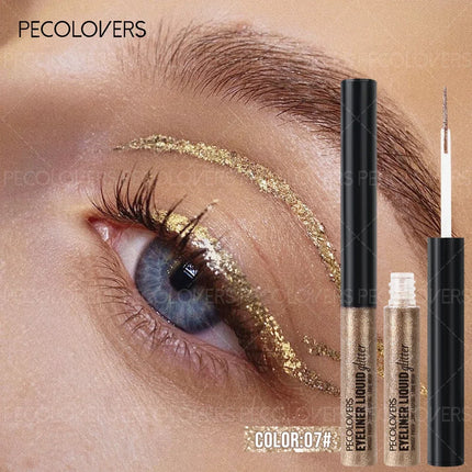 1PC Shimmer Eyeliner, Smudge-Proof ,Metallic Glitter Finish,Enhance The Allure of The Eyes,Perfect for Festive &Date Night Looks
