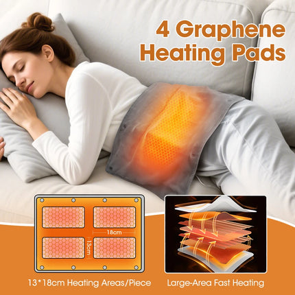 Hand Warmer USB Rechargeable Electric 3 Gears Heating Pad Explosion-Proof Winter Warming Hand Pillow for Camping Hiking 30*60cm