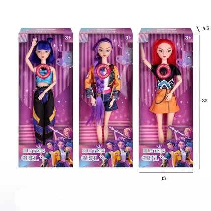 2026 Hot Music Style Demonic Group Anime Figure Rumi Mira Zoey Action Figure Cosplay Doll Cute Gift for Kids Birthday Gifts