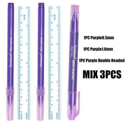 2/6Pcs Skin Marker Pen Tattoo Pens Professional Eyelash Extension Set For Lip Tattoo Eyebrow Piercing Scribe Surgical Skin Tool