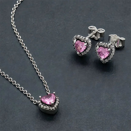 925 Silver Moon Earrings&Necklace Sets Infinity Heart Earring &Necklace S925 For Women Popular Engagement Jewelry Gift
