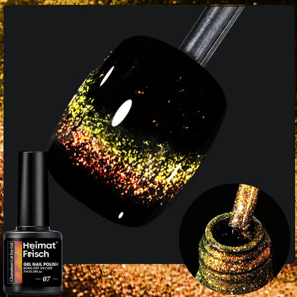 7ML Holographic Glitter Cat Eye Easter Gel Polish, Magic Spell Soak-off LED Gel Nail Polish