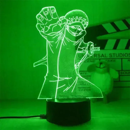 Anime One Piece Zoro Luffy Nami 3D LED Color Changing Night Lights Action Figure Toys Doll Usopp Sanji Chopper Hancock Xmas Gift