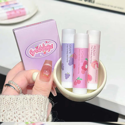 1/3Pc Fruit Lip Balm Moisturizing Clear Lip-Primer Mask Cute Jelly Tinted Lip Stick Lighten Lines Plump Lip Care Makeup