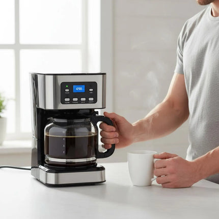 Automatic Pour-over Coffee Machine 24-Hour Timer Programmable Coffee Machine Kitchen Appliance Keep Warm 950W High Power