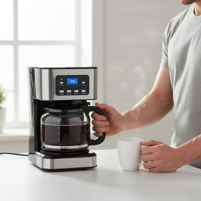 Automatic Pour-over Coffee Machine 24-Hour Timer Programmable Coffee Machine Kitchen Appliance Keep Warm 950W High Power