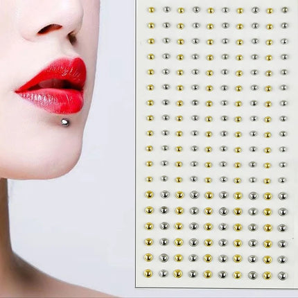 New Diamond Sticker Fake Nose Stud Self Adhesive Rhinestones Non Piercing Eye Ear Face Body Jewelry For Women Sticker Crystal