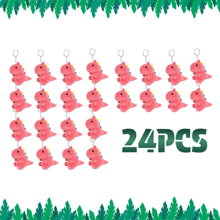 8-24Pcs Dinosaur Plush Doll Bulk Dinosaurs Stuffed Animal Keychain Dino Plushie Toys Birthday Party Favors
