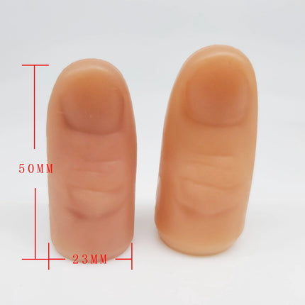 10pcs Fake Thumbs Hard Realistic Thumb Tips Close up Magic Trick Magia Magie Magicians Prop Silk Disappear Accessory Illusion
