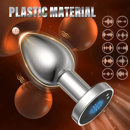 Wireless Metal Anal Vibrator for Women Remote Control Butt Plug Prostate Massager 10 Speeds Adult Couple Sex Toys for Men
