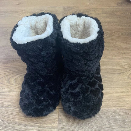 2026 Winter Adult Thick Warm Floor Shoes High Tube Non-Slip Indoor Cotton Shoes Plush Home Slippers Men And Women