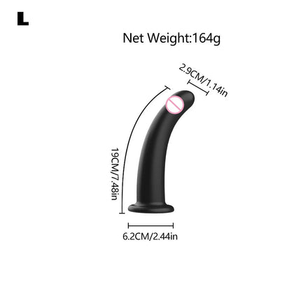 Silicone Anus plug with Strong Suction Cup, Smooth Curve Prostate Massager for Men, Flexible G-Spot & Sphincter Stimulator Toy